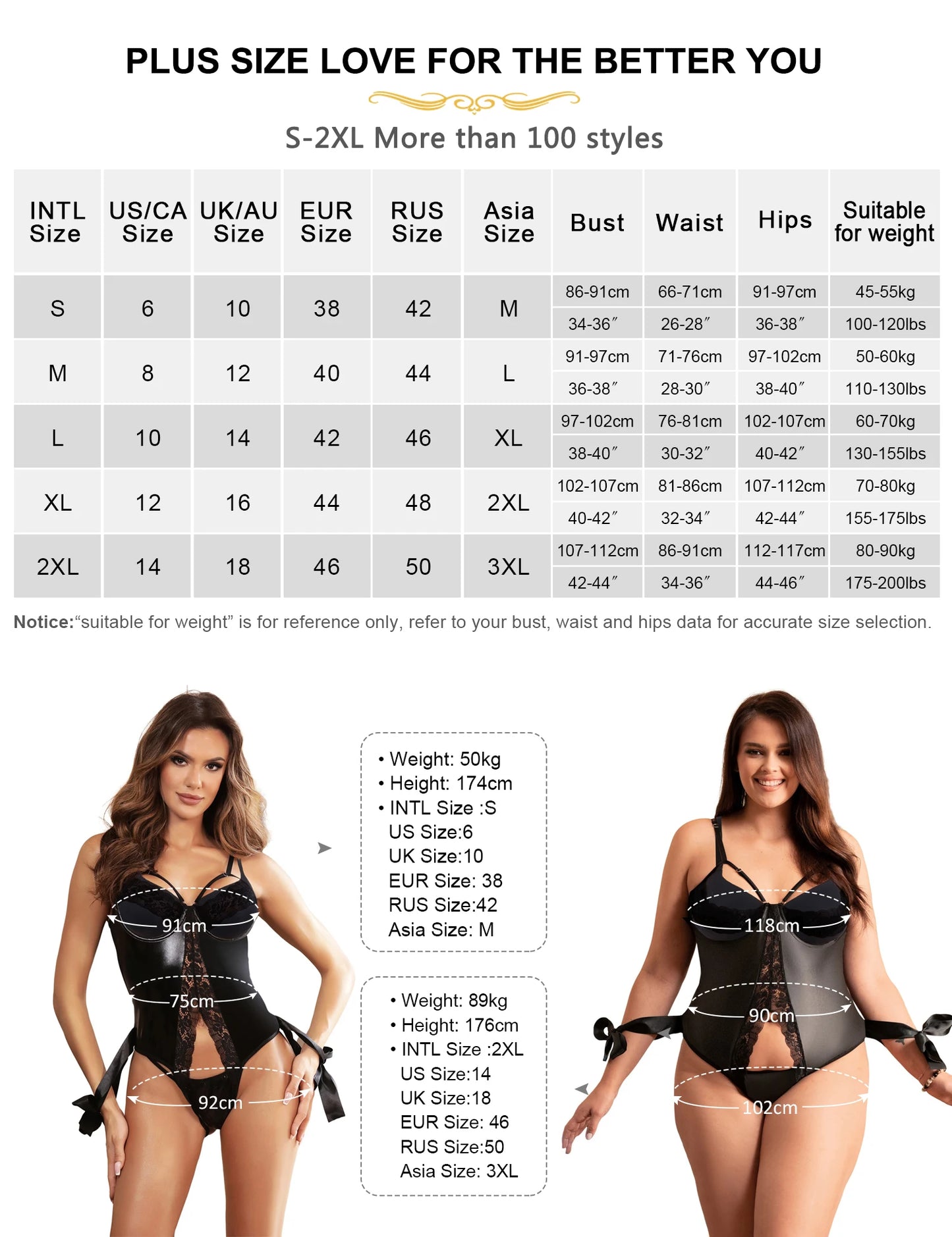 Women's Curvy One-Piece Teddy with Handcuffs