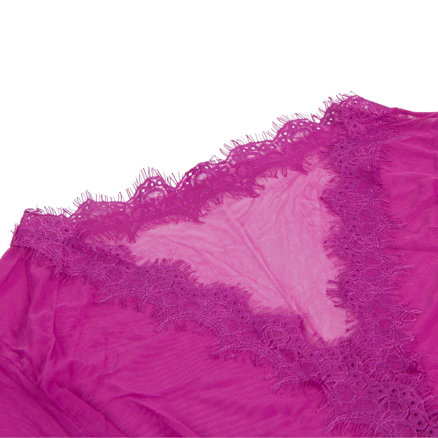 Women's Sheer Lace Robe with Satin Ribbon