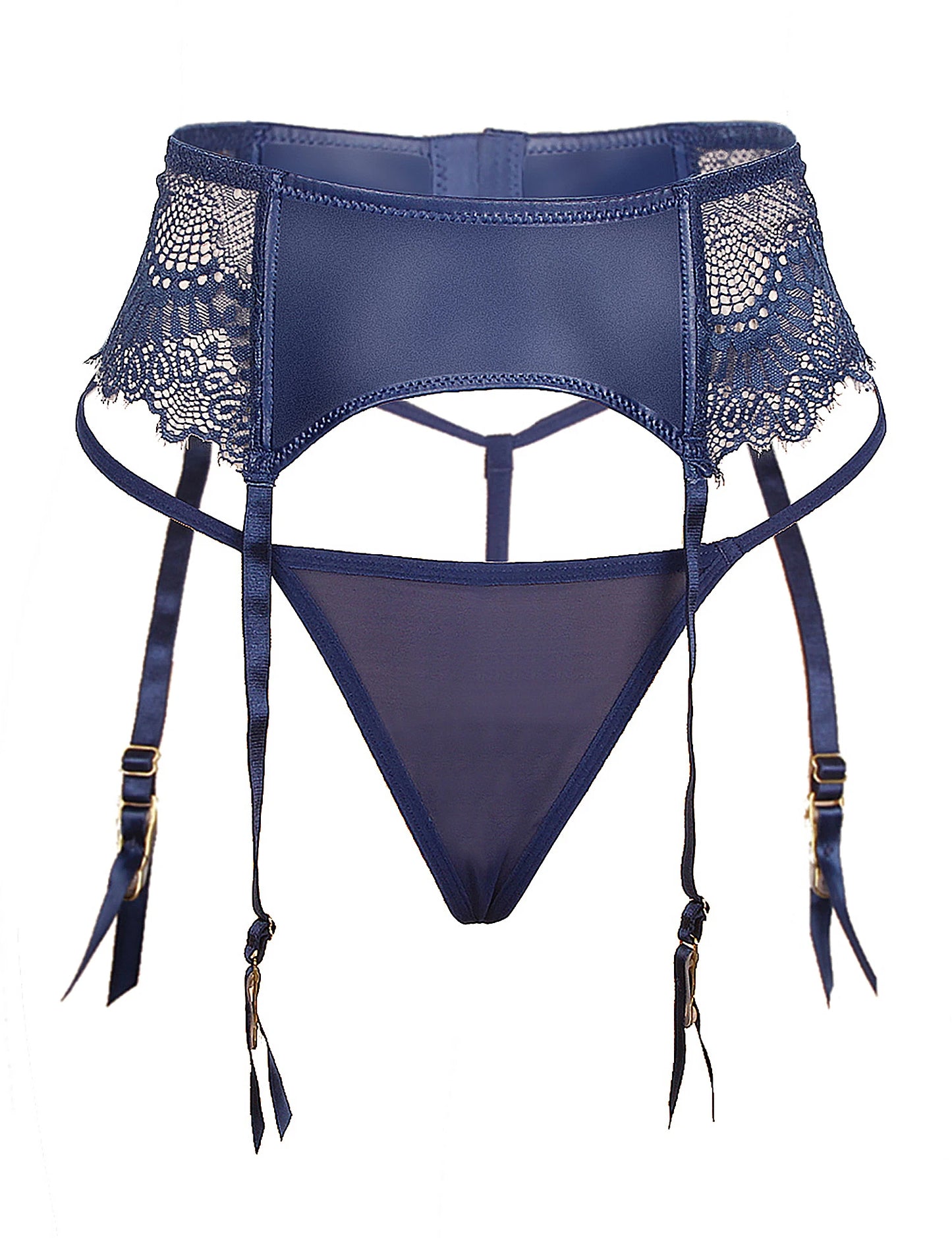 Women's Plus Size High-Waist Garter Belt with Suspenders
