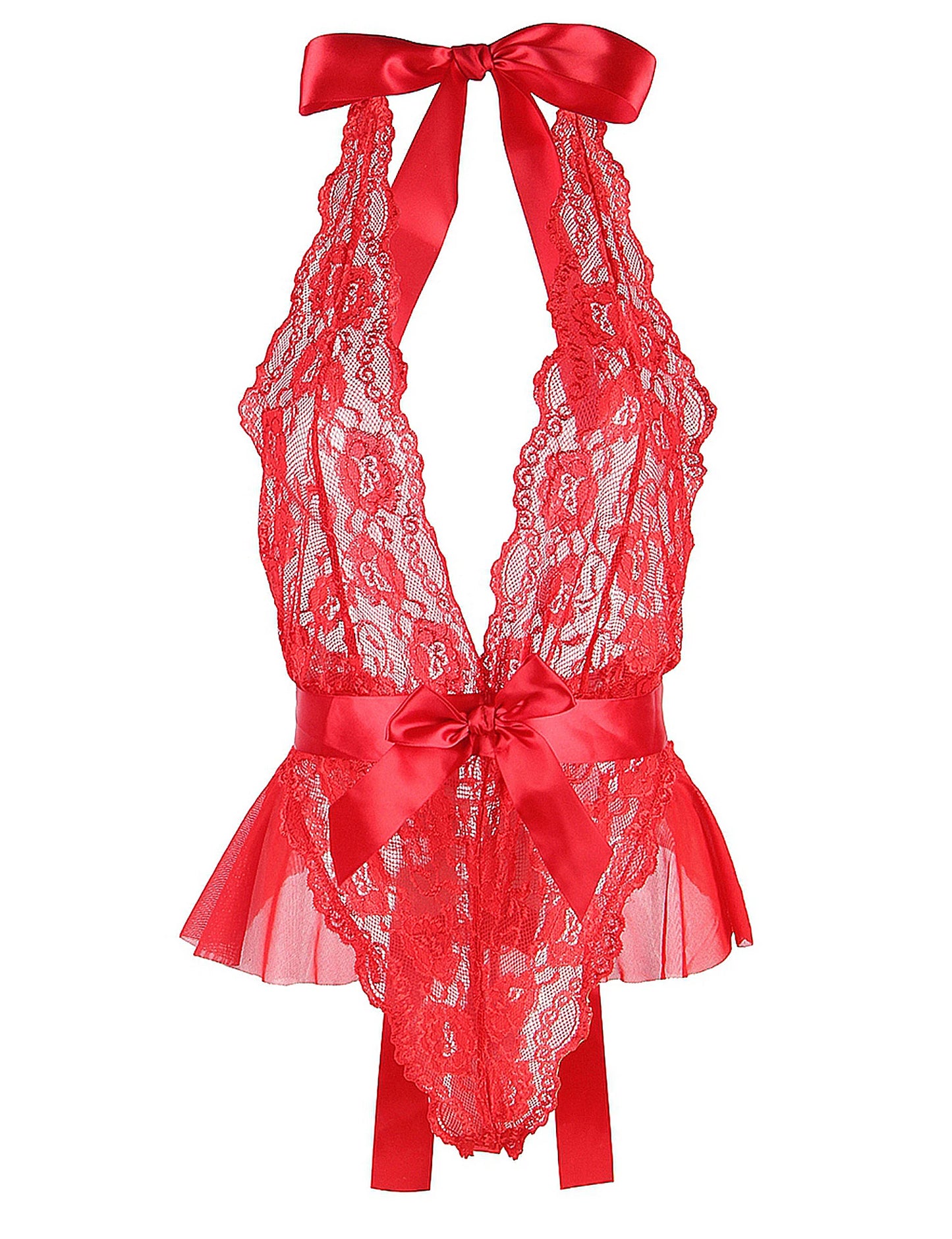 Women's Lace Halter Bodysuit