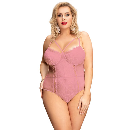 Women's Floral Lace Bandage Bodysuit