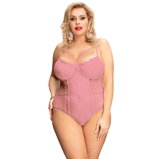 Women's Floral Lace Bandage Bodysuit