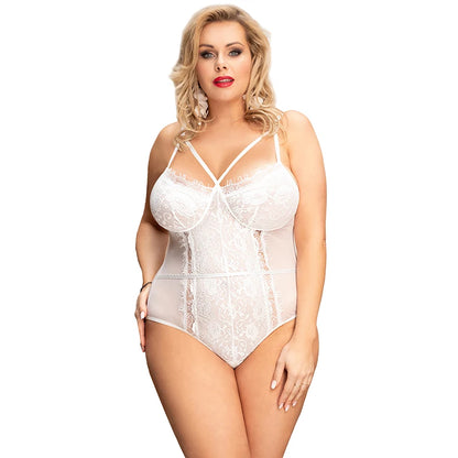 Women's Floral Lace Bandage Bodysuit