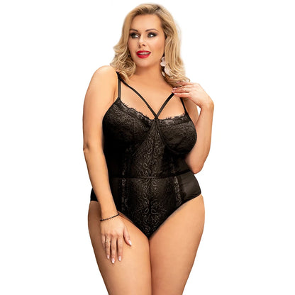 Women's Floral Lace Bandage Bodysuit