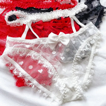 High Waist Lace Mesh Panties