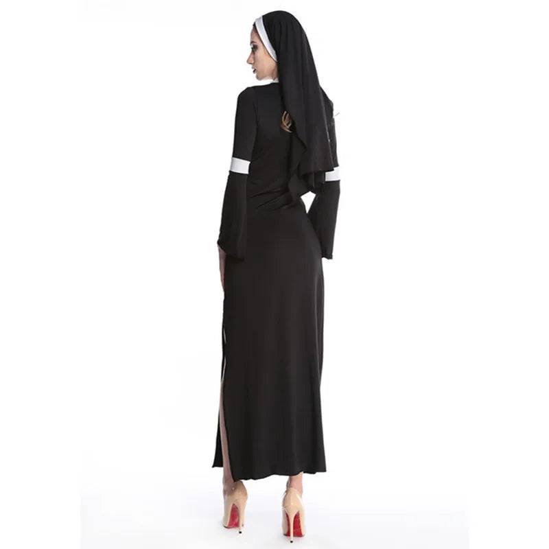 Retro Sexy Nun Cosplay Halloween Costume