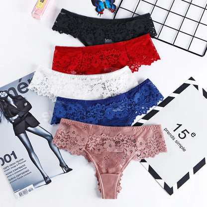 3 Pcs Lace Panties G-String