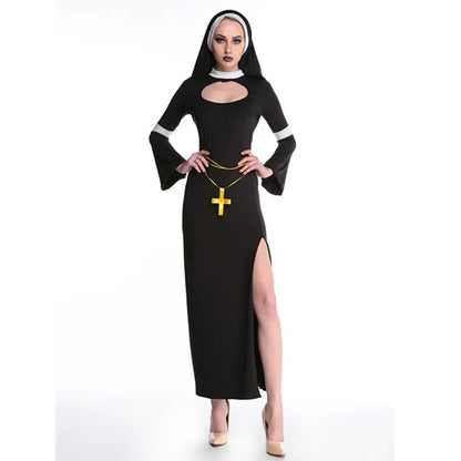 Retro Sexy Nun Cosplay Halloween Costume