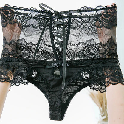 Plus Size Sexy High-waist Lace Panties