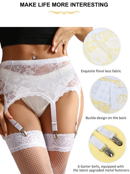 Sheer Lace High Waist Garter