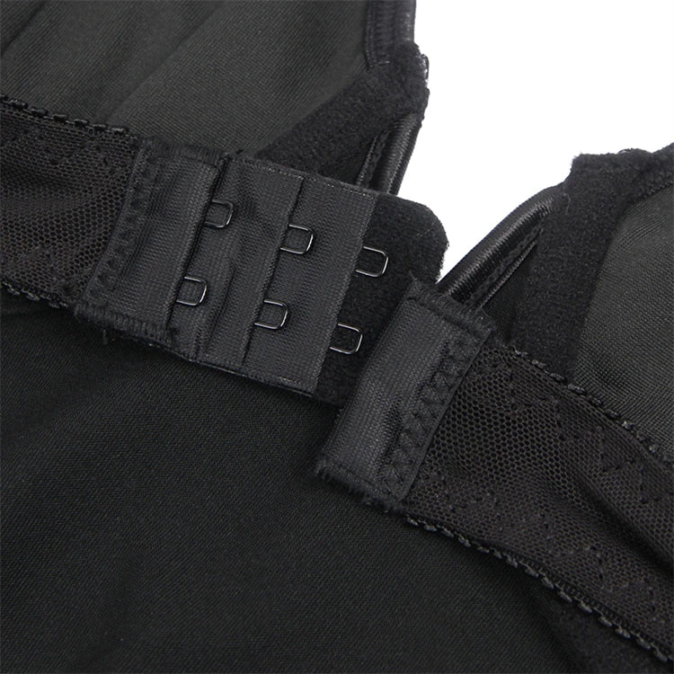 Women's Plus-Size Maid Costume: PU Leather Leotard with Suspenders