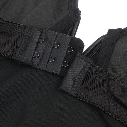 Women's Plus-Size Maid Costume: PU Leather Leotard with Suspenders