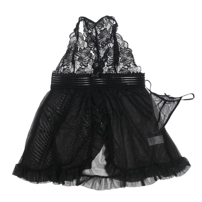 Women's Plus Size Sheer Halter Babydoll