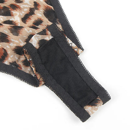 Leopard Print One-Piece Bodysuit