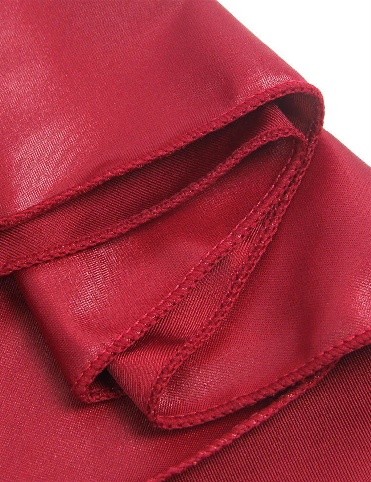 Women’s Mini Leather And Lace Baby Doll with Chains