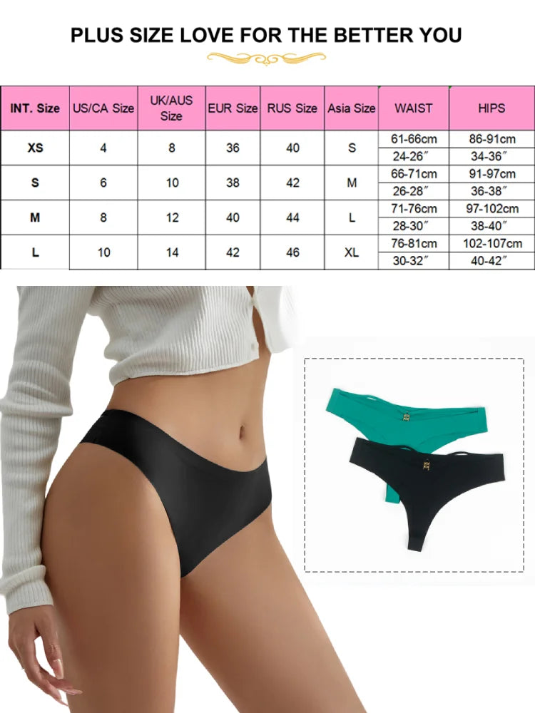 Plus Size Seamless Low-waist, Hollow Out Panties