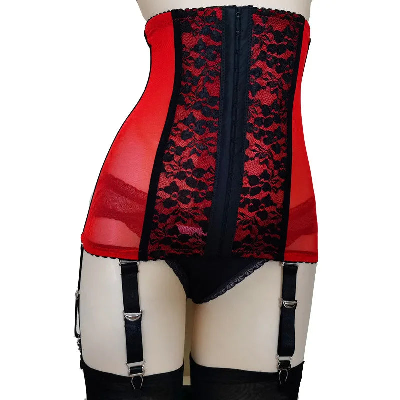 High-Waist Shaping Suspender Garter Belt