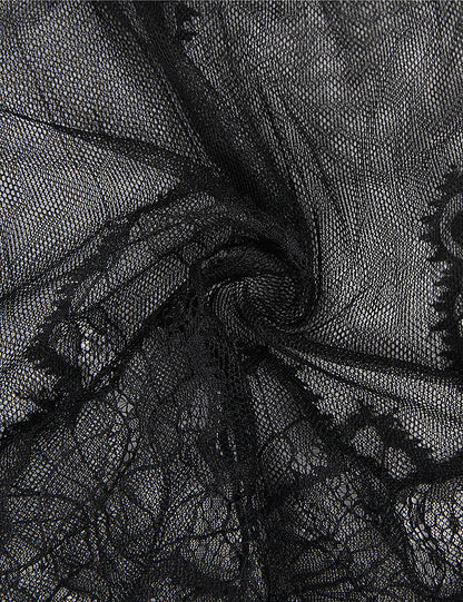 Plus Size Women's Sheer Floral Baby-Doll Design