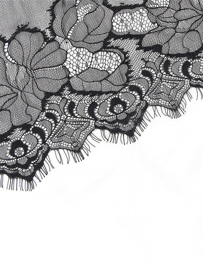 Plus Size Women's Sheer Floral Baby-Doll Design