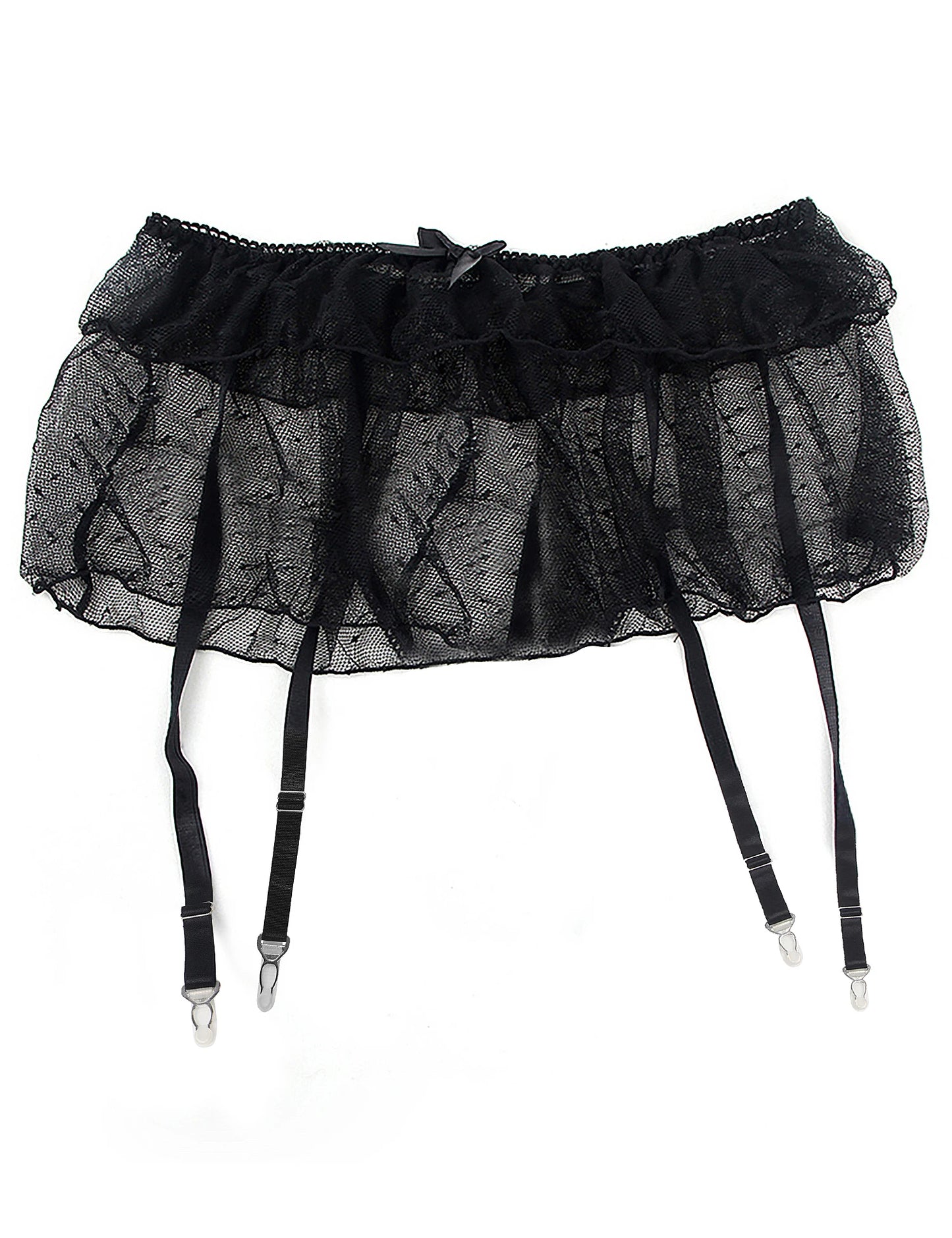Plus-Size Women's Mesh Skirt with Garters