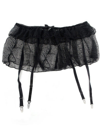 Plus-Size Women's Mesh Skirt with Garters