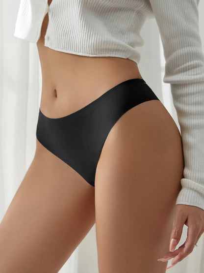 Plus Size Seamless Low-waist, Hollow Out Panties