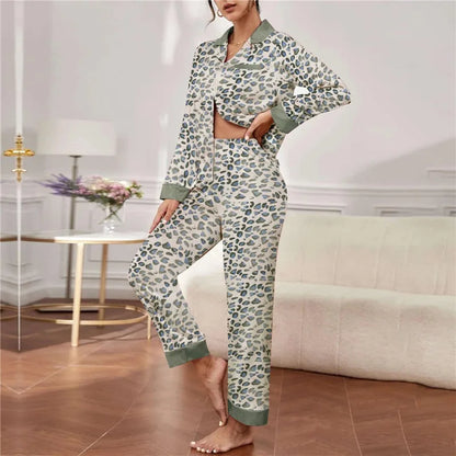 Silk Pajamas Long Sleeve Two-piece Set