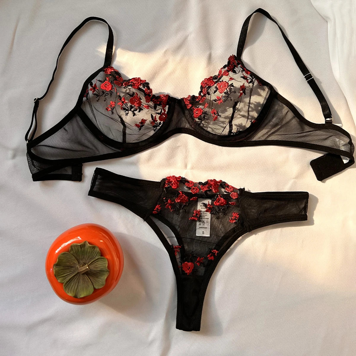 Beautiful Red Lace 2pc. Lingerie Set @ NaughtyPeach23.com