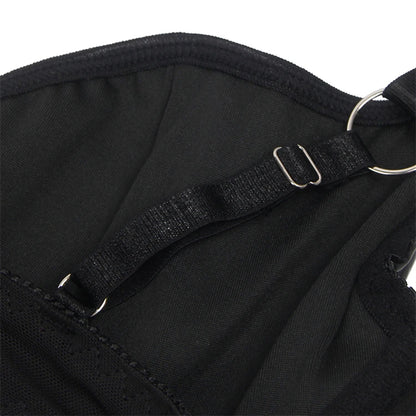 Women's Plus-Size Maid Costume: PU Leather Leotard with Suspenders