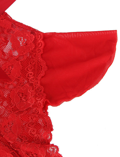 Women's Lace Halter Bodysuit