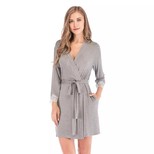 Cotton Mid length Robes for Women