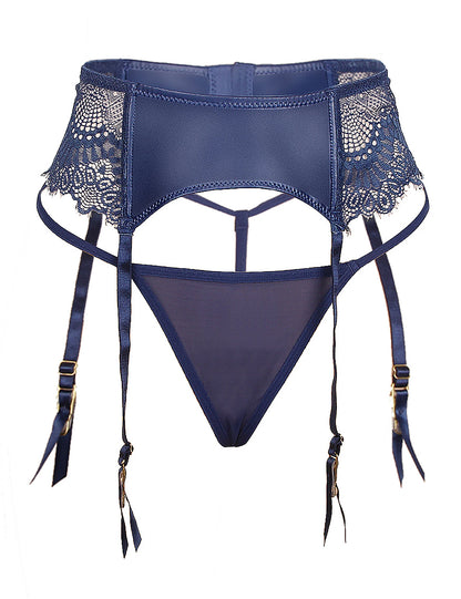 Women's Plus Size High-Waist Garter Belt with Suspenders
