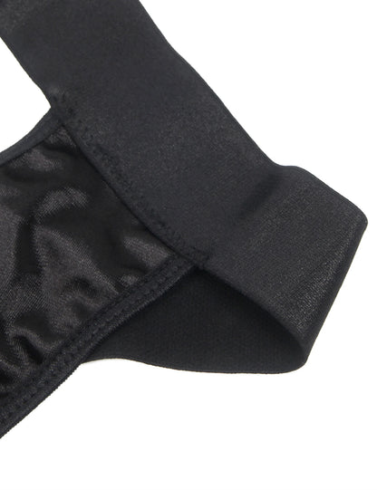 Women's Black Ribbon Bodysuit