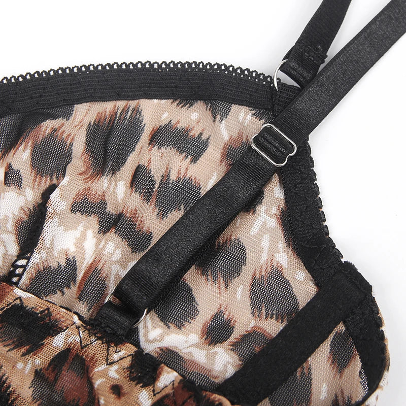 Leopard Print One-Piece Bodysuit