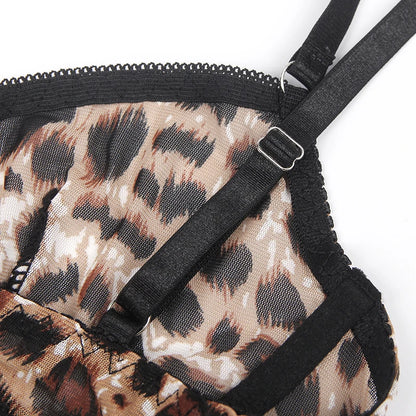 Leopard Print One-Piece Bodysuit