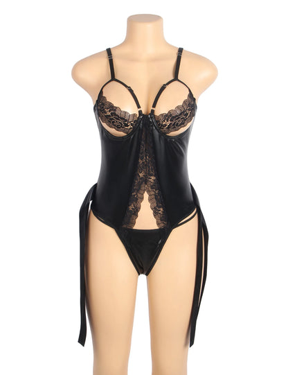 Women's Curvy One-Piece Teddy with Handcuffs