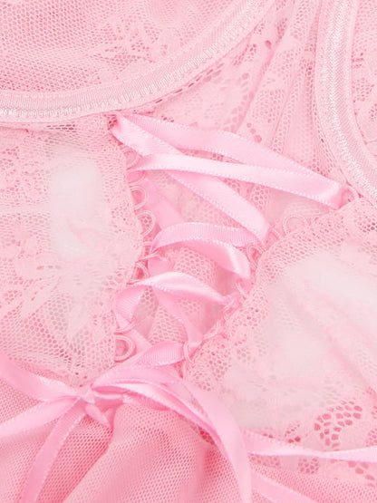 Women's Sheer Lace Baby Doll