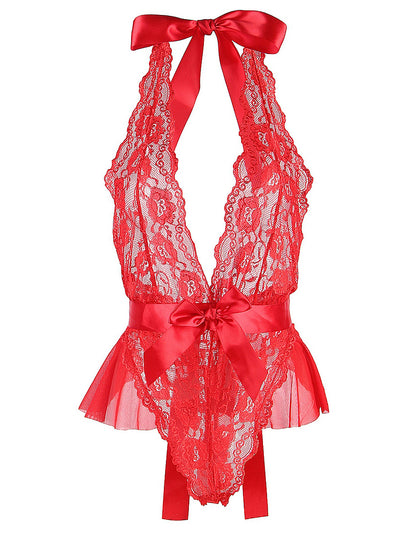 Women's Lace Halter Bodysuit