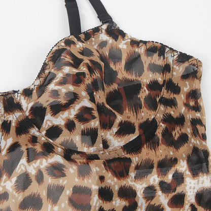 Leopard Print One-Piece Bodysuit
