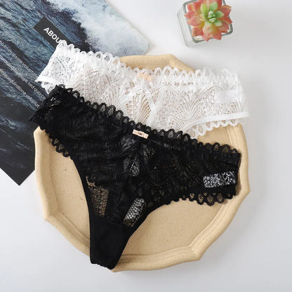 Women's Low-Waist Thong Lace Panties