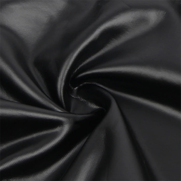 Women's Plus-Size Maid Costume: PU Leather Leotard with Suspenders