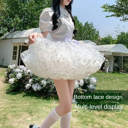 Multi-layer Ruffled Petticoat Mini Skirt