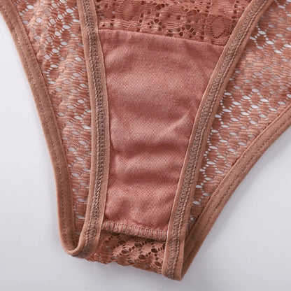 Women's Lace Mesh Low-Waist Panties