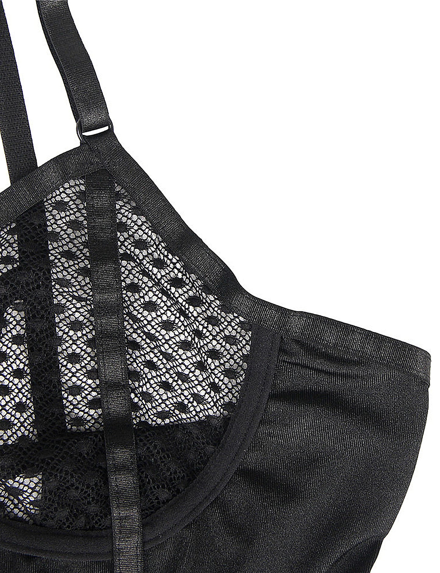 Plus Size Women's Sheer Floral Baby-Doll Design